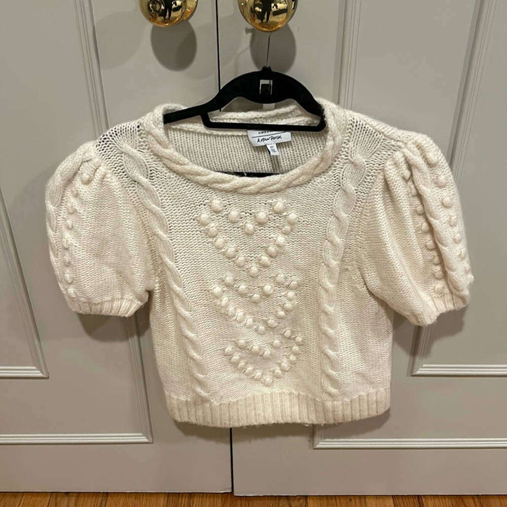 & Other Stories - Cream Wool and Mohair Blend Sweater Size Small